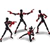 41ze1wjnspl - (Assembly Completed) 3D Printed 5.54-inch Multi-Jointed Action Figures Dummy13, Full Body Mechanical Movable Toy, Multiple Accessories, Desk Decoration, Creative Gifts (Black)