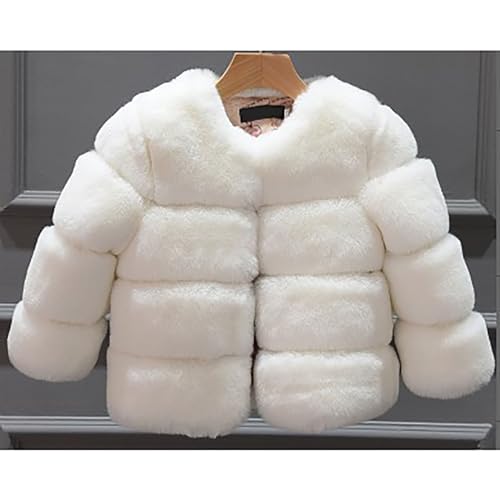 EnJoCho Kids Girls Coat Winter Windproof Thicken Coat Jacket Toddler Warm Outerwear Jacket Girls (White, 6-12 Months)2
