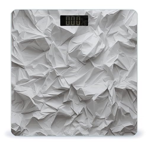 Báscula digital para baño estilo papel arrugado