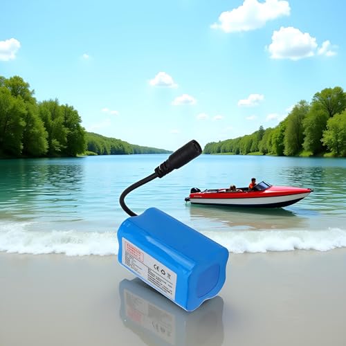 Dilwe RC-Schnellboot-Batterie, 7,4 V, 12000 MAh, Wiederaufladbarer Lithium-Akku, Ersatz für RC-Nistboote