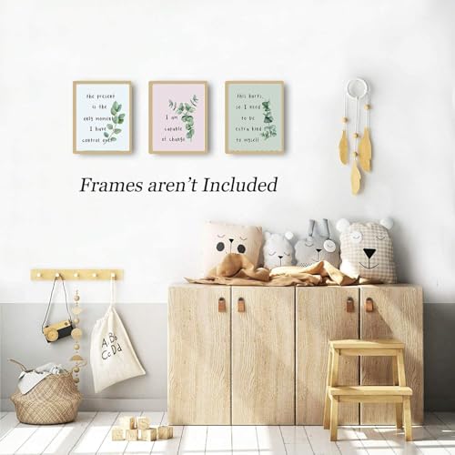 Image of TANXM Unframed Mental Health Canvas Wall Art Set of 4 | Anxiety Therapy Radical Acceptance Quote Decor for School Study Room, Positive Motivational Prints, 8x10 Inch