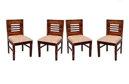 INTERIO WOOD Inspired Dining: Interiowood Wooden Chair Set Sheesham Wood Dining Chairs Set Of 4 | Outdoor And Garden Chair | Home Office Chairs | Set Of 4 Chair | Finish Brown