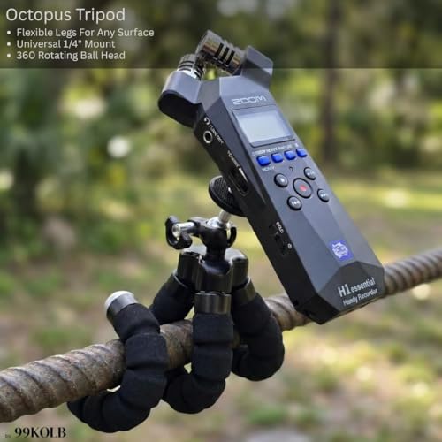 Zoom H1essential Handy Recorder Bundle with 99KOLB Accessories(EVA Case, Furry & Foam Windscreens Set, Octopus Tripod)