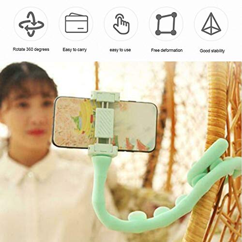 xiaoying Lindo suporte de preguiça Caterpillar, suporte de celular flexível, suporte de ventosa de s