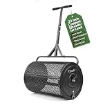 Crystals 24" Compost Spreader Roller – 70L Lawn Garden Spreader, Heavy Duty Steel Mesh Drum for Top Soil, Sand, Manure & Fertiliser, Compost Spreader for Lawn & Soil Spreader Tool