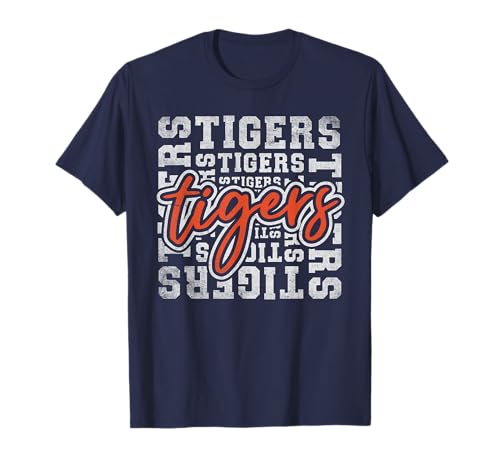 Vintage Tigers School Sports Name Retro for Men Women Kids T-Shirt