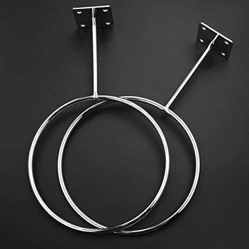 FAVOMOTO Suporte de Bola Esportiva Montado Na Parede 2Pcs Organizador de Bola de Aço Inoxidável Rack