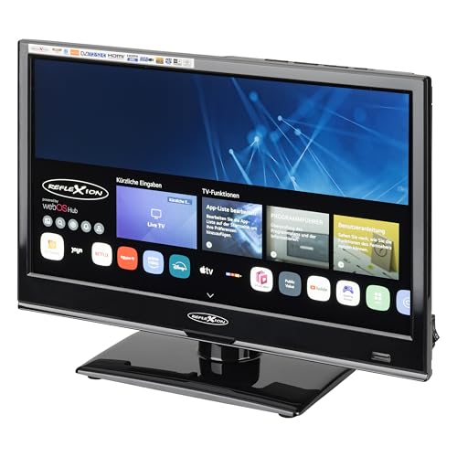 REFLEXION LEDW16IBT 16 Zoll Smart TV Full HD 12V/24V mit Bluetooth & WLAN | Camping Fernseher für Wohnwagen, Wohnmobil, Caravan, Boot & LKW | HDMI USB CI+ VESA | Kompakter mobiler Fernseher REFLEXION LEDW16IBT 16 Zoll Smart TV Full HD 12V/24V mit Bluetooth & WLAN | Camping Fernseher für Wohnwagen, Wohnmobil, Caravan, Boot & LKW | HDMI USB CI+ VESA | Kompakter mobiler Fernseher