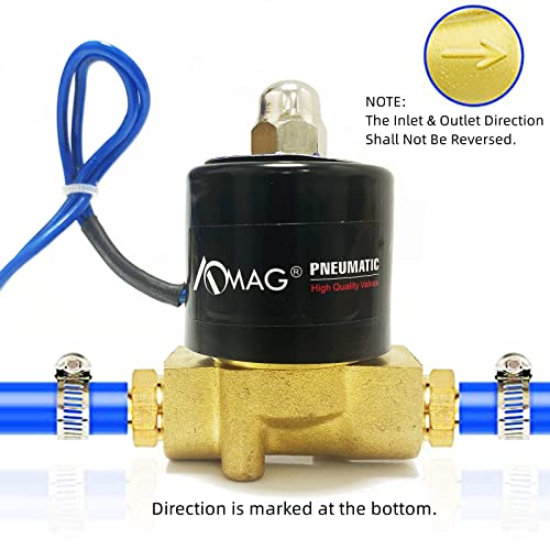 Aomag AOM838821X03 3/8 Inch Electric Solenoid Valve 12V Dc, Viton Gasket thumb #6