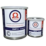 Omega Professional Concrete Countertop Sealer, Water-Based Urethane, Clear, Low-Sheen, 24 oz Kit (2.8 lb), Covers 170 sq ft, Heat & UV Resistant