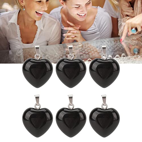 Colar de pedra 10 pçs conjunto de pingente em forma de coração preto suave joias requintadas faça vo
