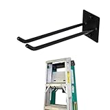 StoreYourBoard Ladder Storage Wall Hook – Heavy Duty Steel Ladder Hanger for Garage Wall, Holds 2–3 Ladders, Ladder Hooks for Wall Mount, Supports up to 50 lbs