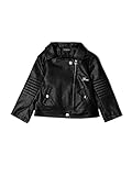 Marque: GUESS Guess Blouson Coupe Perfecto Fille Simili Cuir K83l02 Noir, Noir, 2