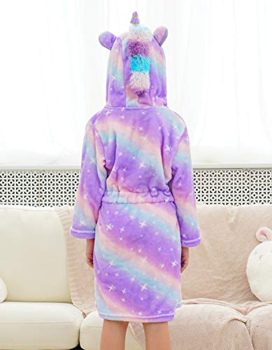 Doctor Unicorn Girls Unicorn Galaxy Stars Hooded Robe, Unicorn Gifts For Girls - Bright Purple Galaxy 10-11 Years #TOP3