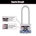 Master Lock Silver Outdoor Keyed-Alike Padlocks with Keys, Extra Long Shackle Lock for Gate, Fence, Shed, or Other Equipment, 3 Pack, 1TRILJ