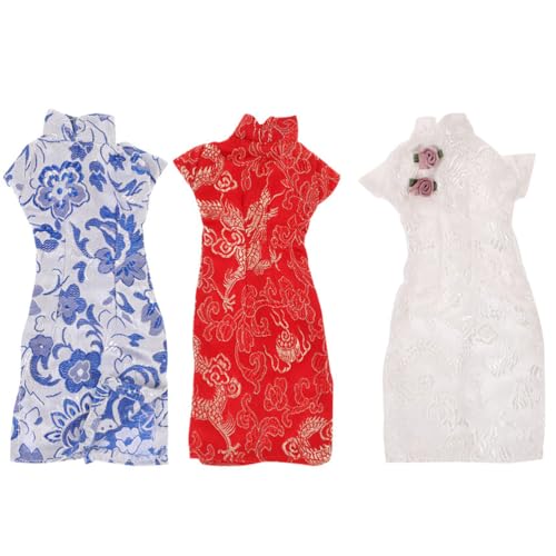 Doll Cheongsam Clothes 3Pcs Set for 12 Inch Dolls Chinese