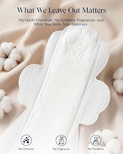 Image of RPE Life 100% GOTS Organic Cotton Overnight Pads, Size 5, 12 Count (Pack of 3)