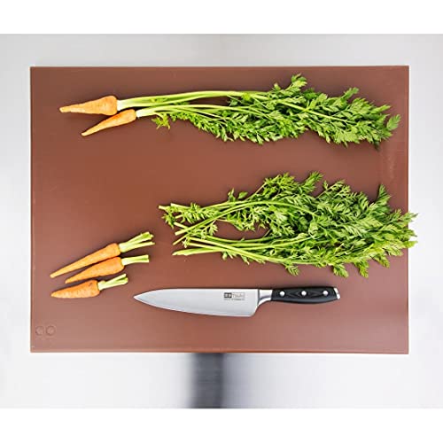 Planche à découper PEHD haute densité Hygiplas marron rigide J005