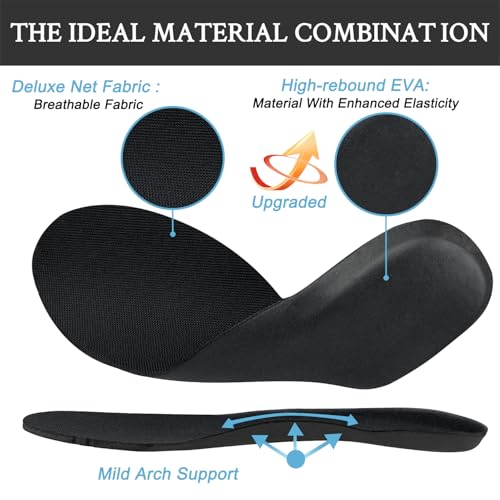 Image of Endoto Insoles for ASICS Running Sneakers, Replacement High-Rebound EVA Inner Inserts Soles for Men & Women Shoes