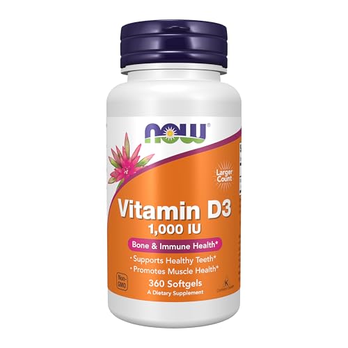 NOW High Potency Vitamin D-3 Softgels - 1000 IU 360