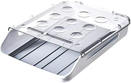 Storage Box for Eggs in Refrigerator Household Fresh-Keeping Kitchen Food Arrangement Shelf Drawer Type Kitchen Items (Color : Large Grey) (Large Blue)