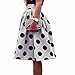 Skirts, Toraway Fashion Women Polka Dot Umbrella Skirt Retro Puff Skirts (Large)