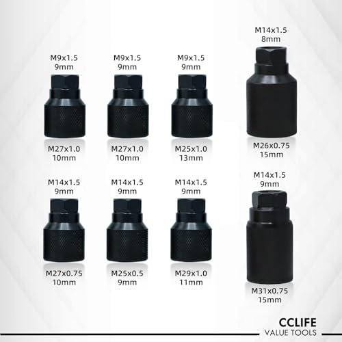 CCLIFE 24tlg Diesel Einspritzdüsen Abzieher mit Injektor-Klaue Pneumatischer Injektor Abzieher mit Adapter Kompatibel mit Bosch Delphi Denso Siemens