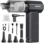 JVSCAM Compressed Air Duster,150000RPM Électrique Air Duster, Aspirateur & Aspirateur 3-in-1, Rechargeable avec 3-Gear Vitesse de vent réglable pour le clavier, l'ordinateur, la voiture, la maison et le sac de stockage scellement