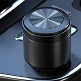 AUSTYLCO 車内用品 灰皿 車用蓋付き灰皿 車の灰皿 灰皿 車 LEDライト付 大容量 ふた 密閉 防水 オシャレ 携帯 プッシュ式 車や屋外での使用に適しています 家庭用 車内用品 ショートスタイル