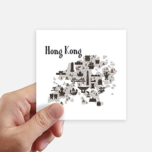 Sticker Hong Kong pour ordinateur portable et valise afin de masquer les rayures 10cm - 2