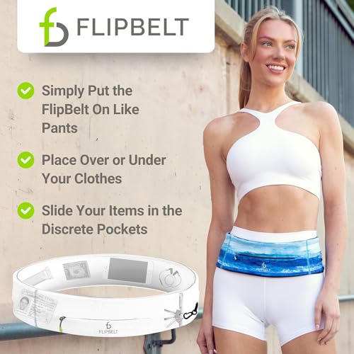 Image of FlipBelt Zipper Running Belt, Waist Pack for Fitness and Running, US Company