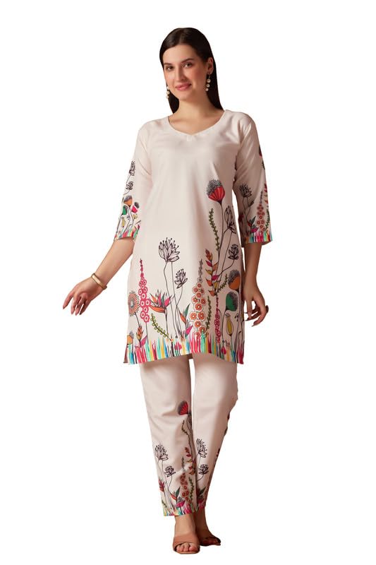 kalee Women’s Floral Print Co-ord Set Off White-picture-53