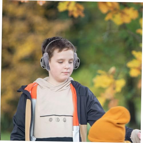 Kids Plush Winter Earmuffs for Boys Furry Ear Warmers Football Design Warm Ear Covers for Toddlers Soft and Cozy4