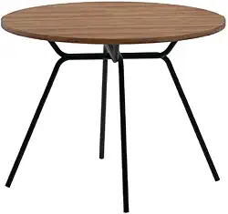 Mesa de Jantar Redonda 1m 1588 Carraro (Freijó com Preto)