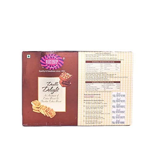 Image of Karachi Bakery Double Delight with Chocolate and Cashew, 400g (Pack of 3)