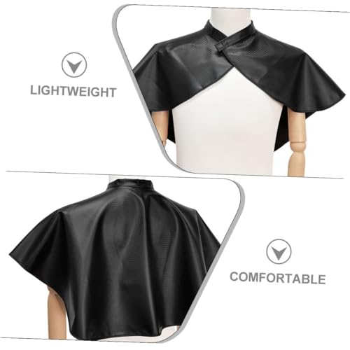 Capa para corte de cabello negra 2 piezas para adultos miniatura 3