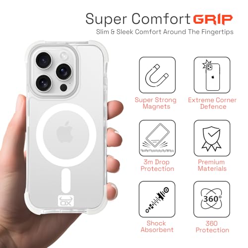 Coque iPhone 15 Pro Max OX Armor loup blanc compatible MagSafe - 3