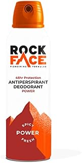 Rockface Power Antiperspirant for Men, Deodorant Spray, 48 Hour Protection, 200ml