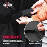 Grillman Heavy Duty BBQ Cover - 147 x 61 x 122 cm Waterproof Barbecue Cover for Outdoor Grill - Fits Weber, Char Broil, Outback - Windproof, Rip-Proof, UV Resistant - Black - Image 7