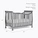 Dream On Me Violet 7-in-1 Convertible Full-Size Baby Crib with Toddler, Day & Full Bed Conversion in Steel Grey, GreenGuard Gold & BSA, 4 Mattress Heights, Sustainable Pinewood