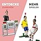 TIPP-KICK Retro 80x47 cm – Das spielfertige Set mit 2X Spieler, 2X Torwart, 2X Metall-Tor, 2X Ball I Spielfeld aus Filz