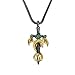 Collier Dragon Mens Personnalisé Médiéval Personnalisé Personnalisé Vintage Punk Pendentif Monster Courage Joaillerie Dragon Bijoux Pères Boyfriend Cadeau-Noir et Or