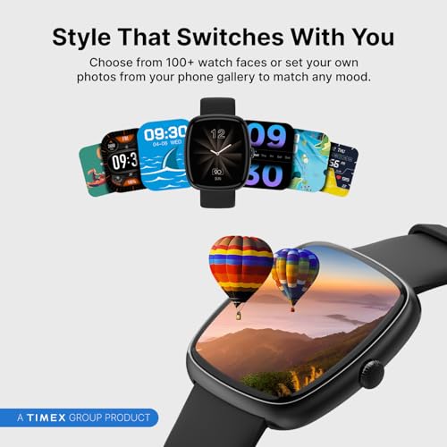 Image of TIMEX iConnect Calling Ace+ 1.83 inch(4.6 cm) 3D UI Display with Functional Crown and BT Calling Smartwatch for Unisex - TWIXW1500T