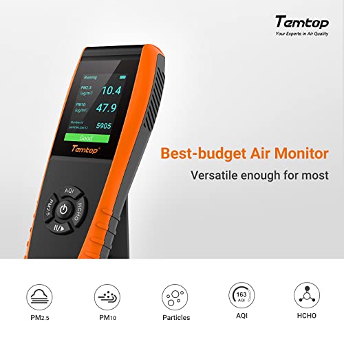 Temtop Lkc-1000E Air Quality Monitor Pm2.5 Pm10 Hcho Aqi Detector #TOP2