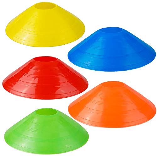 YSDMY Cônes de Marqueurs 15 Pièces Plots Sport Cônes de Disques Variété de Couleurs Cone Sport Football Cone de Signalisation Plots de Marquage pour Entraînement Football Cover