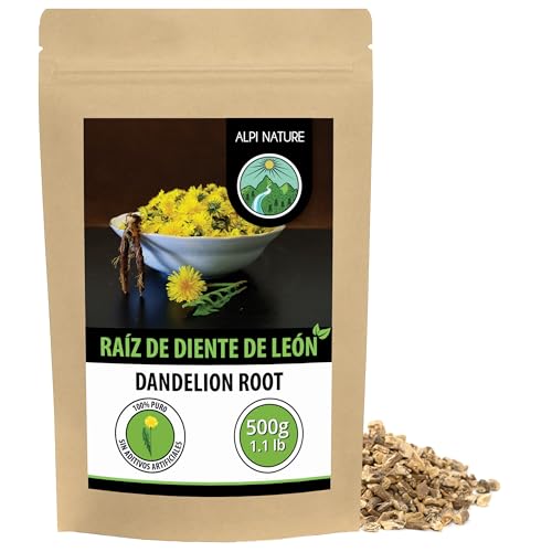 Alpi Nature Raíz de Diente de León 500g, Raíz Seca y Cortada para Diente de Leon Infusión