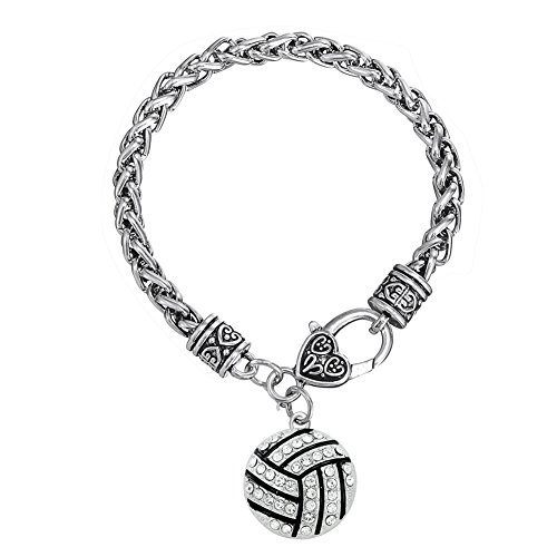 Myshape - Pulsera de voleibol de cristal esmaltado, diseño de garra de langosta