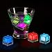 Lavish Home LED Ice Cube Shape Lights Liquid Activated Submersible, Reusable-Color Change, Battery Operated for Weddings, Parties (12 Pack), Multicolor