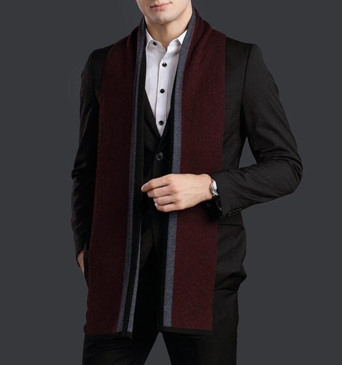 JSEIAJB Warm Scarf Knitting Gift Men's Autumn And Winter Casual Business