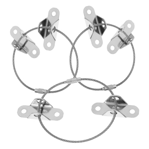 HOLIDYOYO 3セット家具転倒防止アンカー ステンレススチール製 耐久性のある家具用ストラップ 棚 キャビネット テレビ台固定用 ベビープルーフ対応